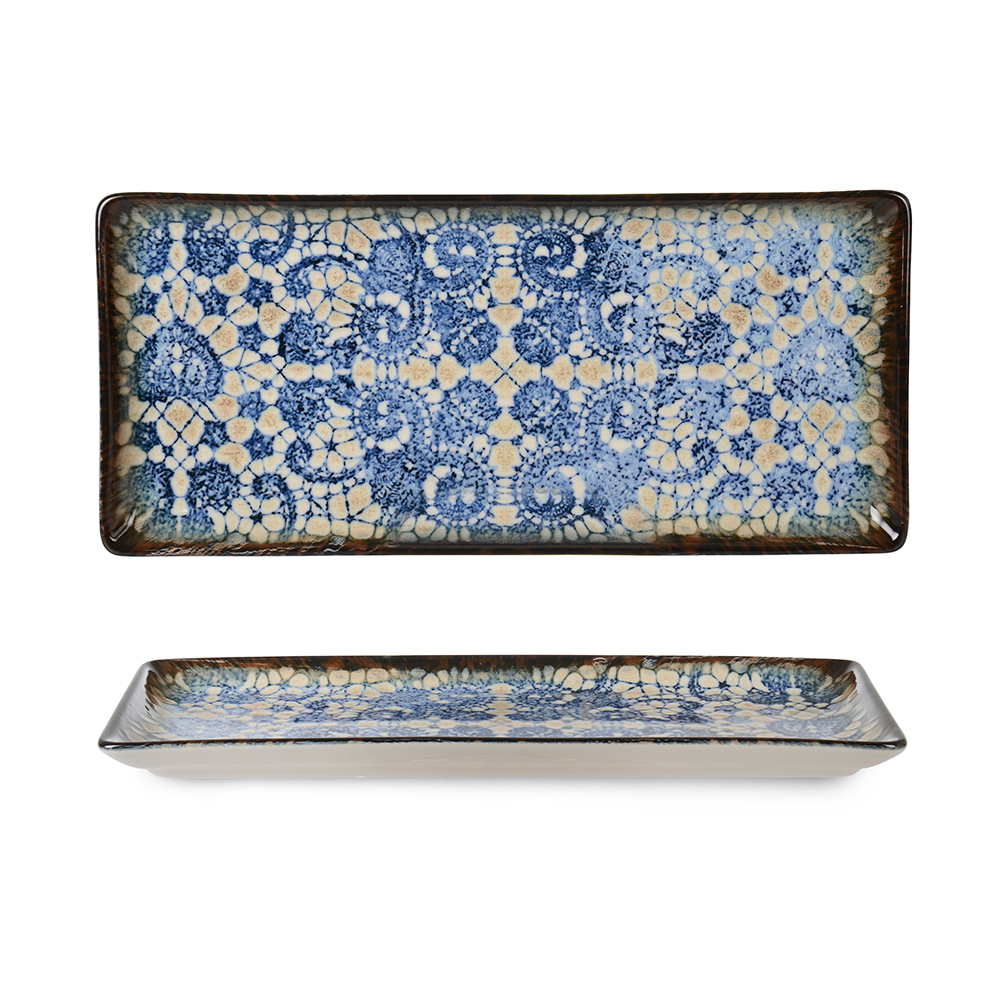 Flora Bluet Rectangular Serving Plate